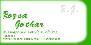 rozsa gothar business card